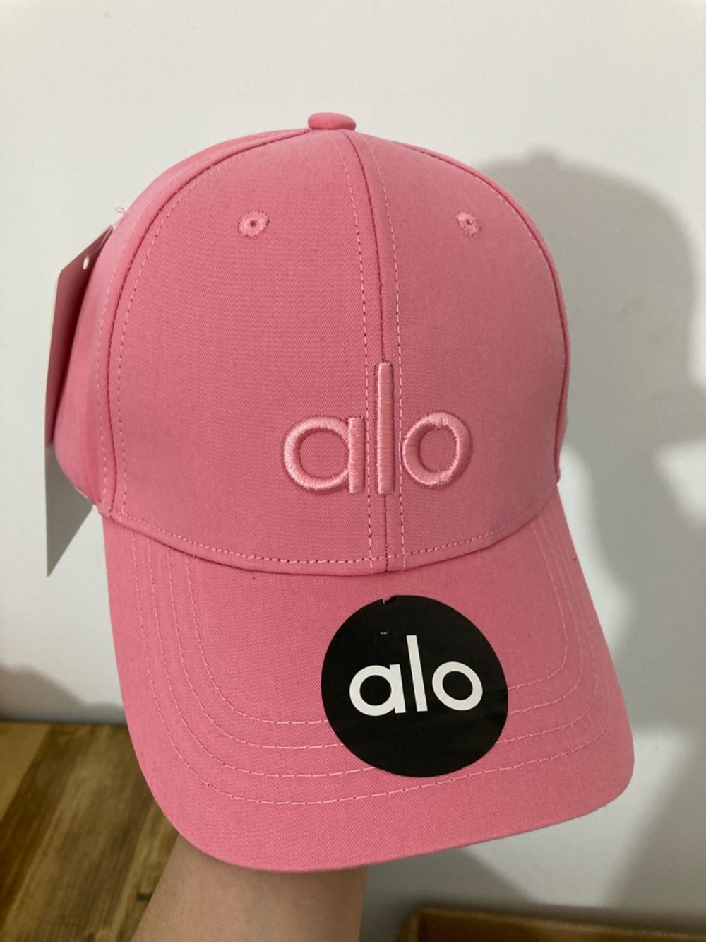 Authentic ALO Yoga Pink Embroidered Logo Baseball Cap